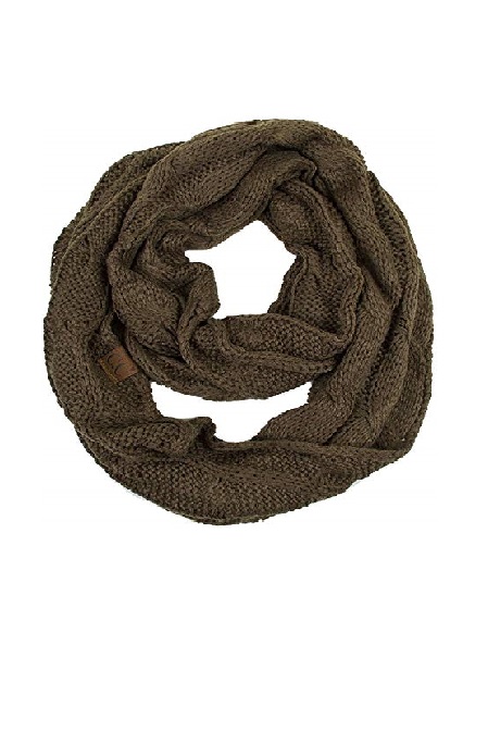 Cable Knit Winter Infinity Scarf
