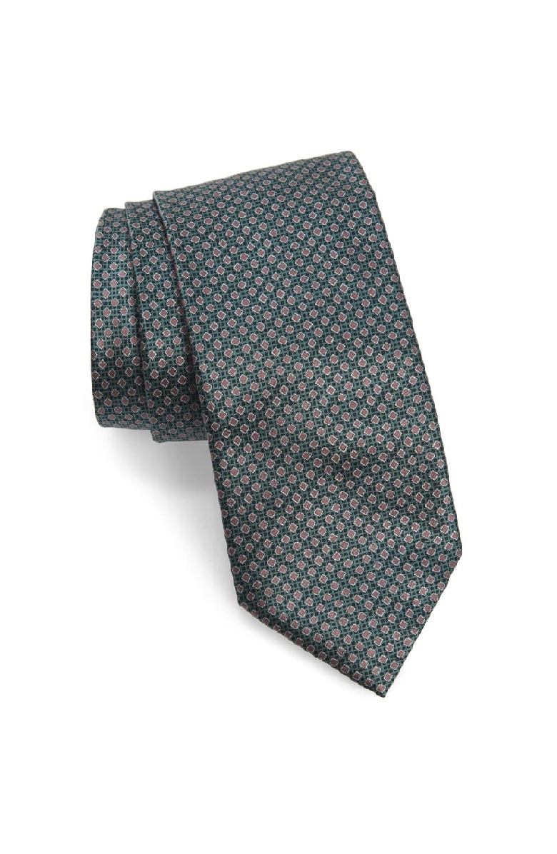 Geometric Diamond Silk Tie