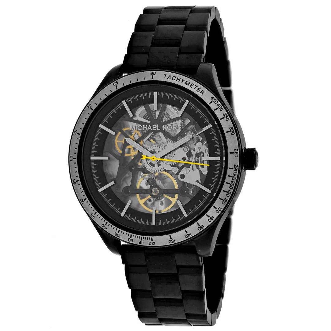 Michael Kors Men's 44mm Automatic Skeletonized Stainless Steel Bracelet Watch
