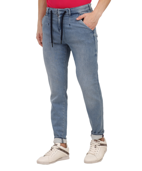 Blue denim jeans