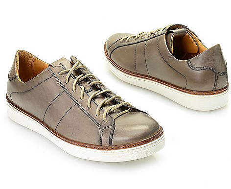 Ron White Dolan Men's Calf Leather Weatherproof Footbed Sneakers
