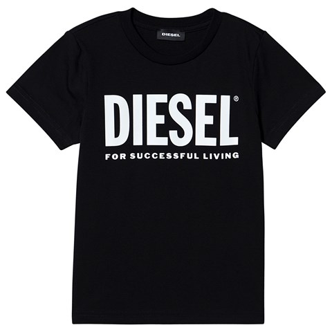 Black and White Diesel Branded T-Shirt