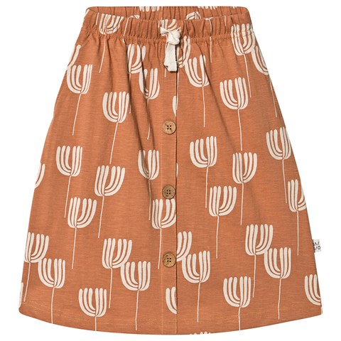 Toasted Nut Tulip Slub Skirt