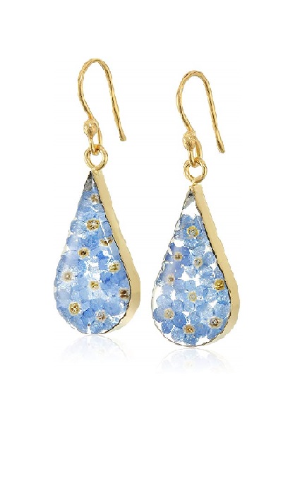 Spiny Oyster Turquoise and Sleeping Beauty Drop Earrings