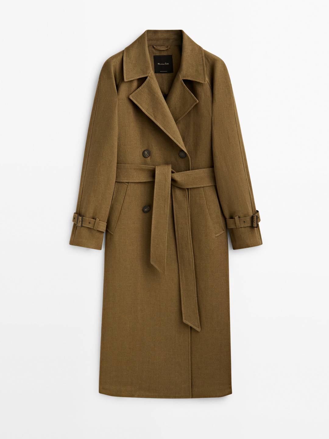 100% RUSTIC LINEN TRENCH COAT