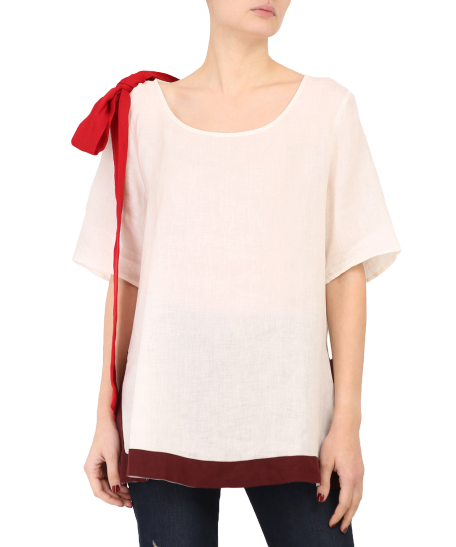 Vichy organza blouse