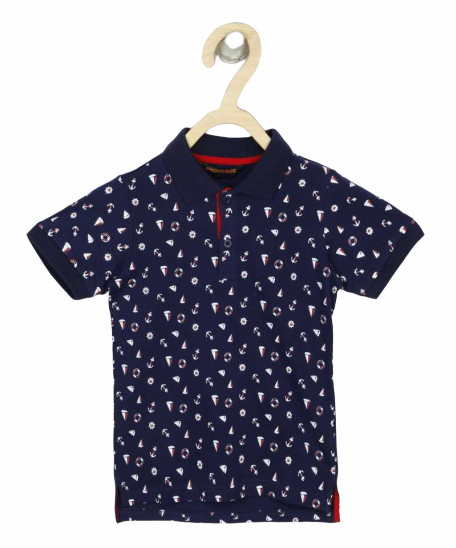Boys Printed Cotton Blend T Shirt