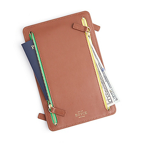 ROYCE New York Leather RFID Blocking 4-Zip Travel Case