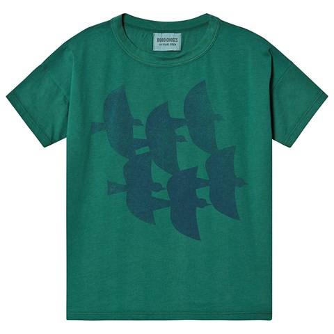 Cadmium Green Flying Birds T-Shirt