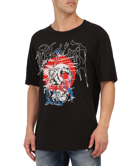 Black cotton T-shirt