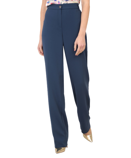 Blue wool trousers