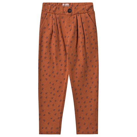 Brown Picante All Over Stars Track Pants